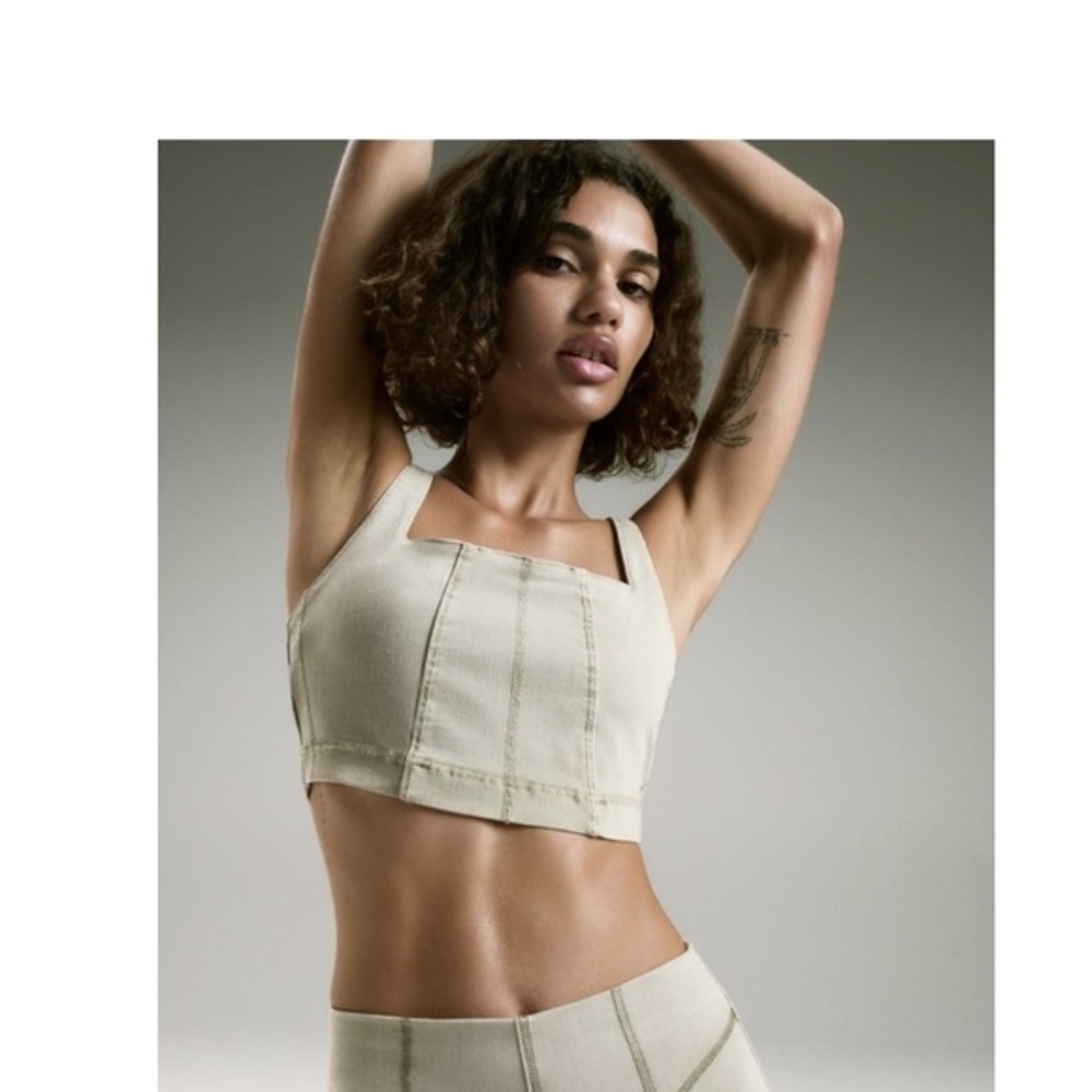 NET ZARA HIGH STRETCH DENIM TOP